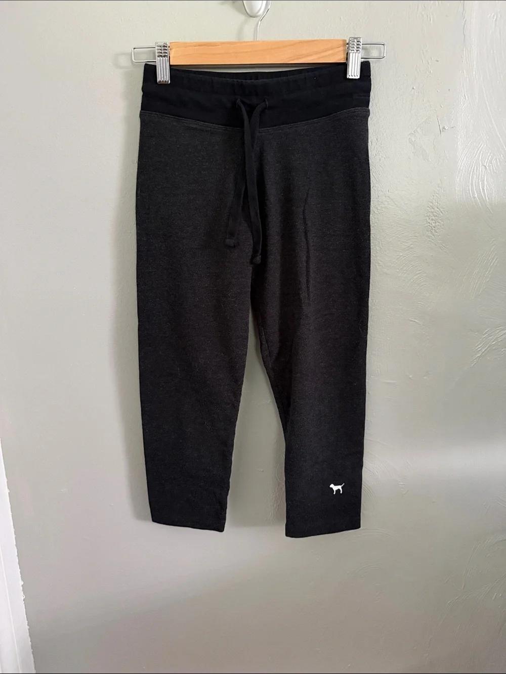 Victoria's Secret PINK yoga pants featuring a drawstring waist